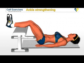 calf exercises- ankle strengthening exercise on bench (calf, muscle, leg)