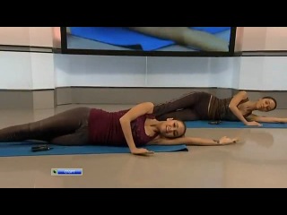 personal trainer with laysan utyasheva (07 04 11) back stretching